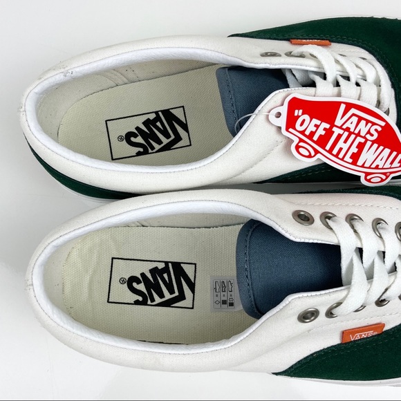 Vans Men’s Era Varsity Canvas Forest Green & White Suede Shoes Size 8.5 NWT - Picture 8 of 9